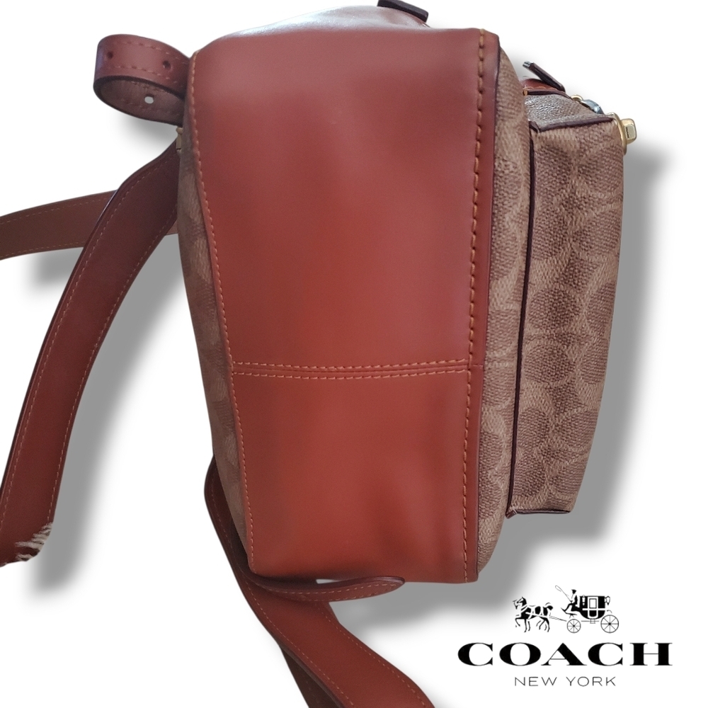 Coach 32715 Campus Backpack 23 In Signature Coated Canvas & Refined Calf Leather - Picture 13 of 17